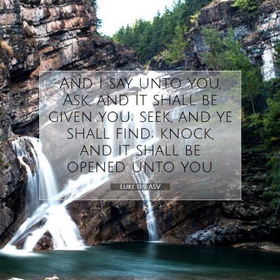 Picture 07 - Luke 11:9 ASV - And I say unto you, Ask, and it shall be given - Bible Verse Picture