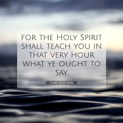 Picture 07 - Luke 12:12 ASV - for the Holy Spirit shall teach you in that very - Bible Verse Picture