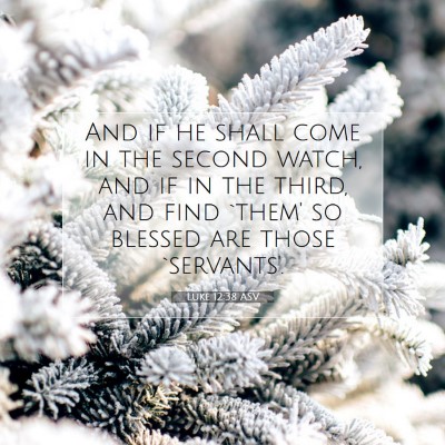 Picture 07 - Luke 12:38 ASV - And if he shall come in the second watch, and if - Bible Verse Picture