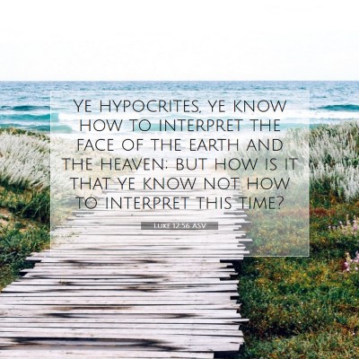Picture 07 - Luke 12:56 ASV - Ye hypocrites, ye know how to interpret the face - Bible Verse Picture