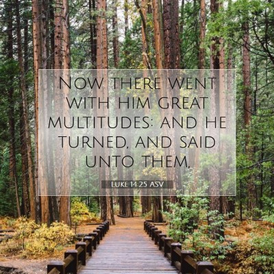 Picture 07 - Luke 14:25 ASV - Now there went with him great multitudes: and he - Bible Verse Picture