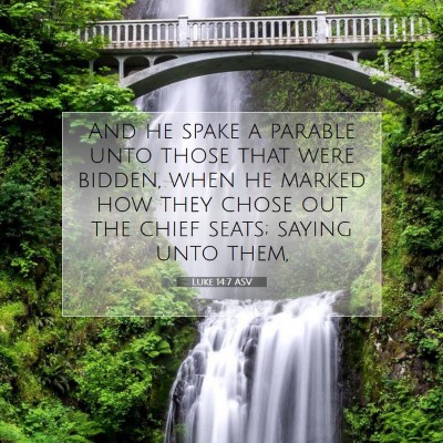 Picture 07 - Luke 14:7 ASV - And he spake a parable unto those that were - Bible Verse Picture