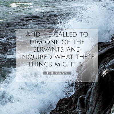 Picture 07 - Luke 15:26 ASV - And he called to him one of the servants, and - Bible Verse Picture