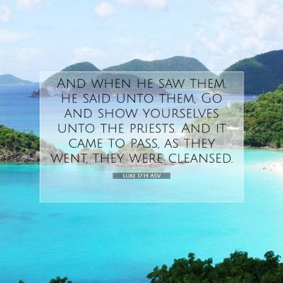 Picture 07 - Luke 17:14 ASV - And when he saw them, he said unto them, Go and - Bible Verse Picture
