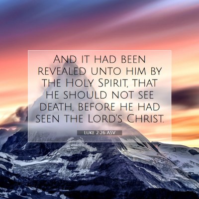 Picture 07 - Luke 2:26 ASV - And it had been revealed unto him by the Holy - Bible Verse Picture