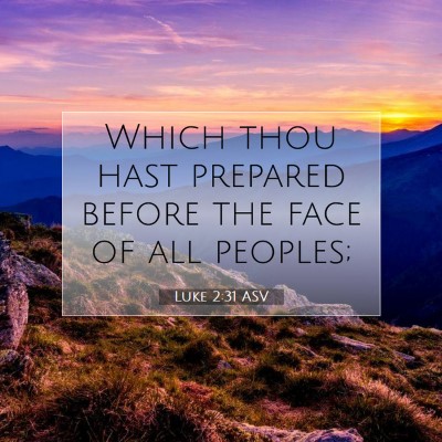 Picture 07 - Luke 2:31 ASV - Which thou hast prepared before the face of all - Bible Verse Picture