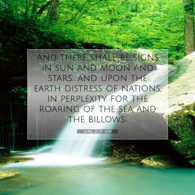 Picture 07 - Luke 21:25 ASV - And there shall be signs in sun and moon and - Bible Verse Picture