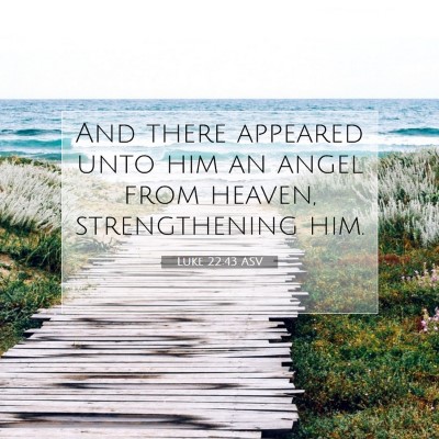 Picture 07 - Luke 22:43 ASV - And there appeared unto him an angel from heaven, - Bible Verse Picture