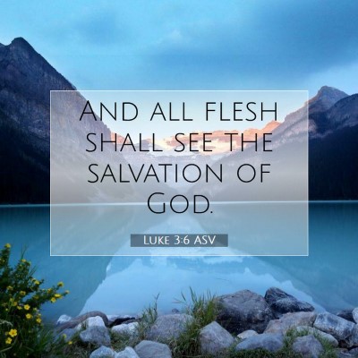 Picture 07 - Luke 3:6 ASV - And all flesh shall see the salvation of - Bible Verse Picture