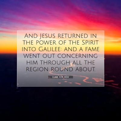 Picture 07 - Luke 4:14 ASV - And Jesus returned in the power of the Spirit - Bible Verse Picture