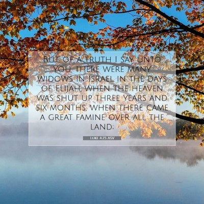 Picture 07 - Luke 4:25 ASV - But of a truth I say unto you, There were many - Bible Verse Picture