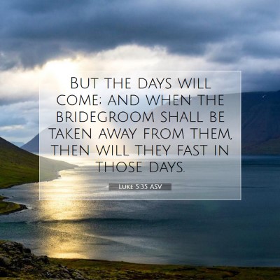 Picture 07 - Luke 5:35 ASV - But the days will come; and when the bridegroom - Bible Verse Picture