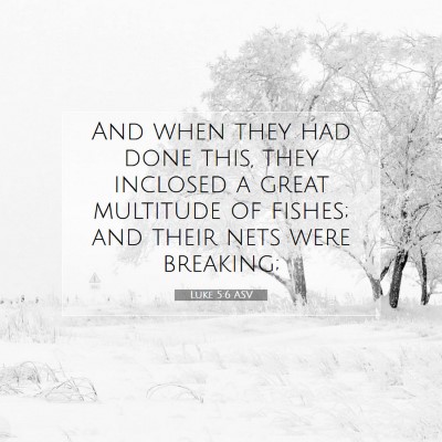 Picture 07 - Luke 5:6 ASV - And when they had done this, they inclosed a - Bible Verse Picture