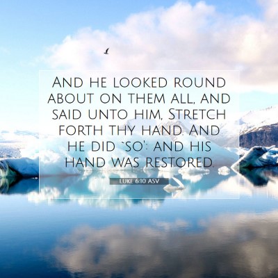 Picture 07 - Luke 6:10 ASV - And he looked round about on them all, and said - Bible Verse Picture