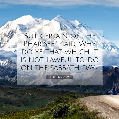 Picture 07 - Luke 6:2 ASV - But certain of the Pharisees said, Why do ye that - Bible Verse Picture