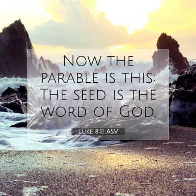Picture 07 - Luke 8:11 ASV - Now the parable is this: The seed is the word of - Bible Verse Picture