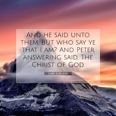 Picture 07 - Luke 9:20 ASV - And he said unto them, But who say ye that I am? - Bible Verse Picture