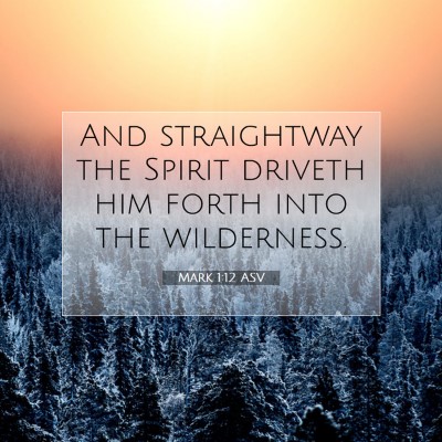 Picture 07 - Mark 1:12 ASV - And straightway the Spirit driveth him forth into - Bible Verse Picture