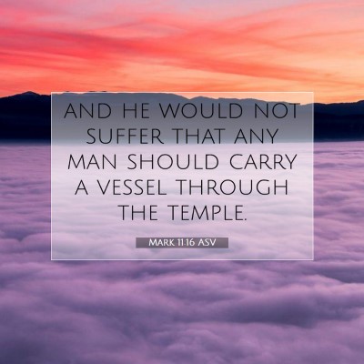 Picture 07 - Mark 11:16 ASV - and he would not suffer that any man should carry - Bible Verse Picture