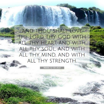 Picture 07 - Mark 12:30 ASV - and thou shalt love the Lord thy God with all thy - Bible Verse Picture