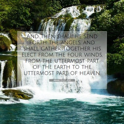 Picture 07 - Mark 13:27 ASV - And then shall he send forth the angels, and - Bible Verse Picture