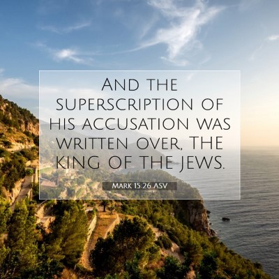 Picture 07 - Mark 15:26 ASV - And the superscription of his accusation was - Bible Verse Picture