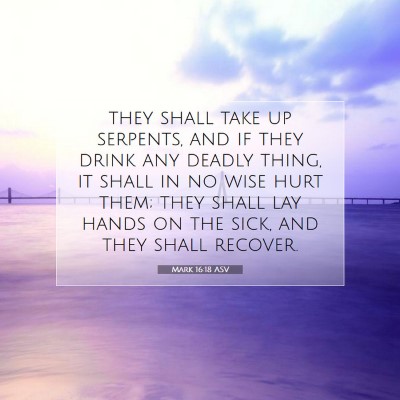 Picture 07 - Mark 16:18 ASV - they shall take up serpents, and if they drink - Bible Verse Picture