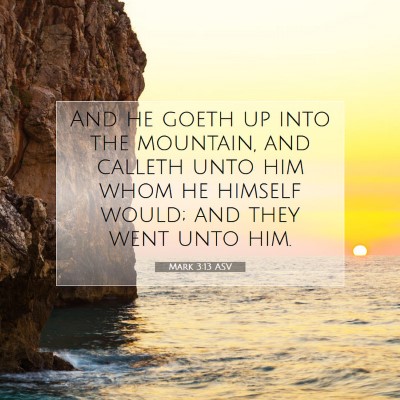 Picture 07 - Mark 3:13 ASV - And he goeth up into the mountain, and calleth - Bible Verse Picture