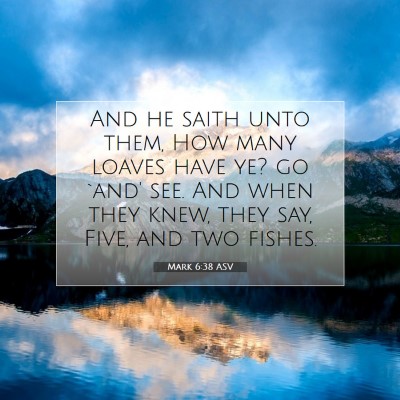 Picture 07 - Mark 6:38 ASV - And he saith unto them, How many loaves have ye? - Bible Verse Picture