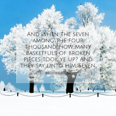 Picture 07 - Mark 8:20 ASV - And when the seven among the four thousand, how - Bible Verse Picture