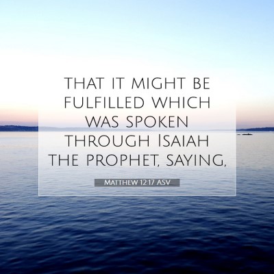 Picture 07 - Matthew 12:17 ASV - that it might be fulfilled which was spoken - Bible Verse Picture