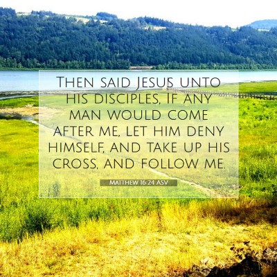 Picture 07 - Matthew 16:24 ASV - Then said Jesus unto his disciples, If any man - Bible Verse Picture