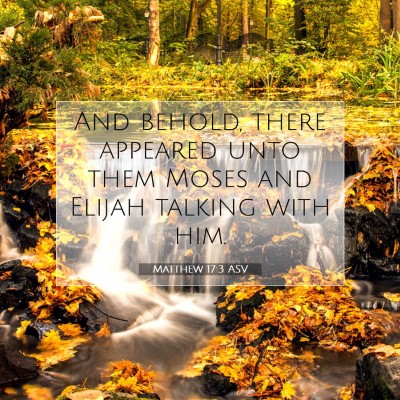 Picture 07 - Matthew 17:3 ASV - And behold, there appeared unto them Moses and - Bible Verse Picture