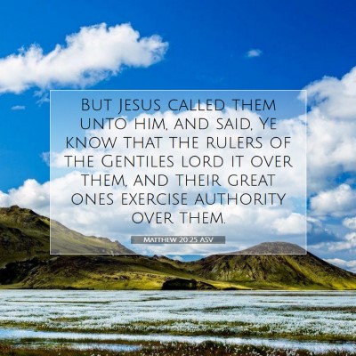 Picture 07 - Matthew 20:25 ASV - But Jesus called them unto him, and said, Ye know - Bible Verse Picture