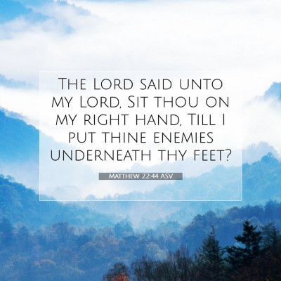 Picture 07 - Matthew 22:44 ASV - The Lord said unto my Lord, Sit thou on my right - Bible Verse Picture