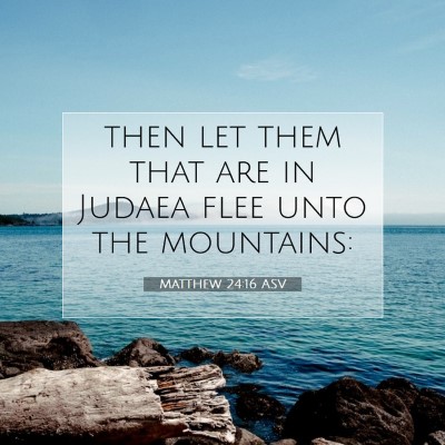 Picture 07 - Matthew 24:16 ASV - then let them that are in Judaea flee unto the - Bible Verse Picture