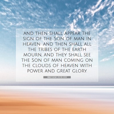 Picture 07 - Matthew 24:30 ASV - and then shall appear the sign of the Son of man - Bible Verse Picture