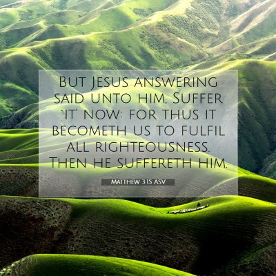 Picture 07 - Matthew 3:15 ASV - But Jesus answering said unto him, Suffer `it' - Bible Verse Picture