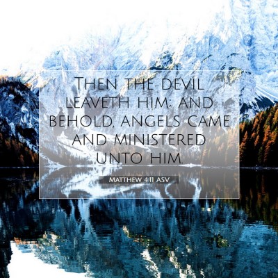 Picture 07 - Matthew 4:11 ASV - Then the devil leaveth him; and behold, angels - Bible Verse Picture