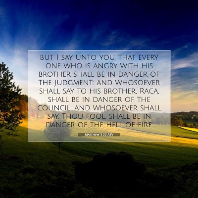 Picture 07 - Matthew 5:22 ASV - but I say unto you, that every one who is angry - Bible Verse Picture