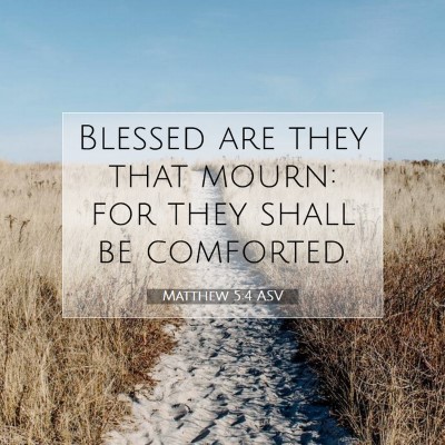 Picture 07 - Matthew 5:4 ASV - Blessed are they that mourn: for they shall be - Bible Verse Picture