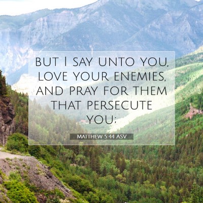 Picture 07 - Matthew 5:44 ASV - but I say unto you, love your enemies, and pray - Bible Verse Picture