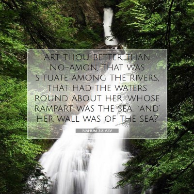 Picture 07 - Nahum 3:8 ASV - Art thou better than No-amon, that was situate - Bible Verse Picture