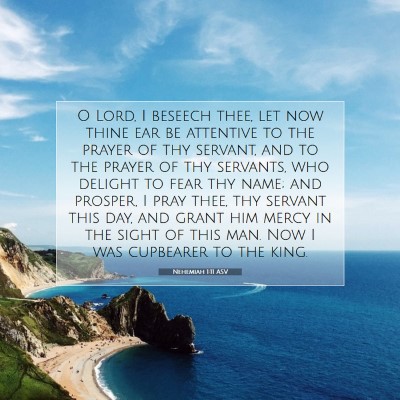 Picture 07 - Nehemiah 1:11 ASV - O Lord, I beseech thee, let now thine ear be - Bible Verse Picture