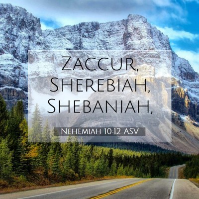 Picture 07 - Nehemiah 10:12 ASV - Zaccur, Sherebiah, - Bible Verse Picture