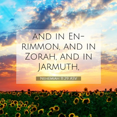 Picture 07 - Nehemiah 11:29 ASV - and in En-rimmon, and in Zorah, and in - Bible Verse Picture
