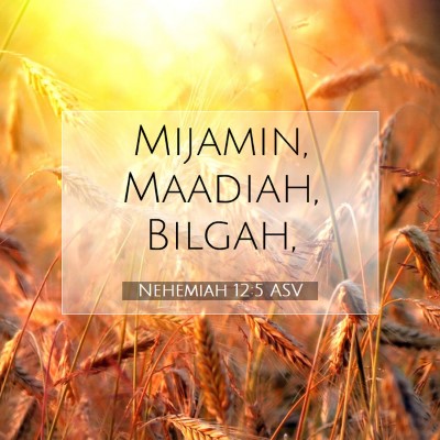 Picture 07 - Nehemiah 12:5 ASV - Mijamin, Maadiah, - Bible Verse Picture