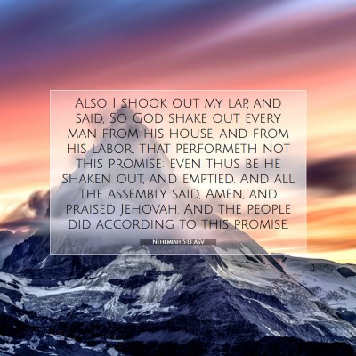 Picture 07 - Nehemiah 5:13 ASV - Also I shook out my lap, and said, So God shake - Bible Verse Picture