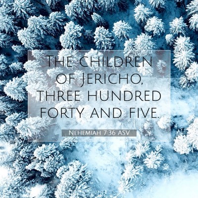Picture 07 - Nehemiah 7:36 ASV - The children of Jericho, three hundred forty and - Bible Verse Picture