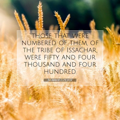 Picture 07 - Numbers 1:29 ASV - those that were numbered of them, of the tribe of - Bible Verse Picture